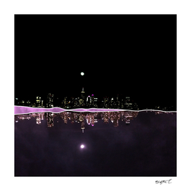 Moonlight In The City Skyline Design
