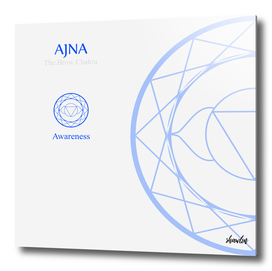 Ajna- The brow chakra which stands for awareness.