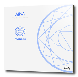 Ajna- The brow chakra which stands for awareness.