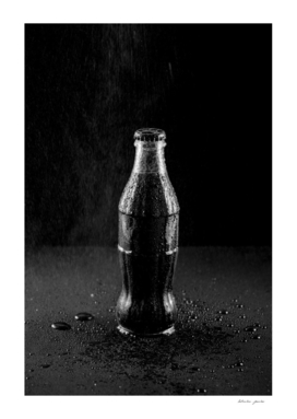 Glass bottle with carbonated drink