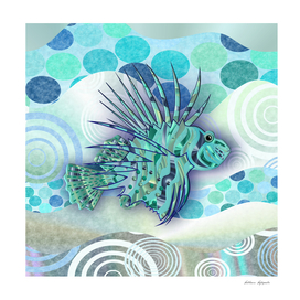 3D Blue Lion-Fish.