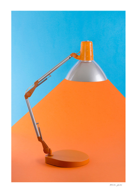 Table lamp for desktop on a color background