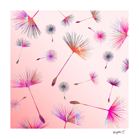 Festive Colorful Dandelions Design