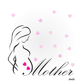 'Mother'- An epitome of love. Drawing of a pregnant lady