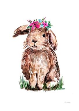 Bunny with Flower Crown