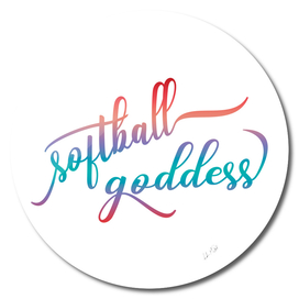 Summer Ombre Softball Goddess