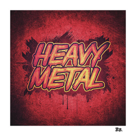 HEAVY METAL! (Red Splatter Typo Design)