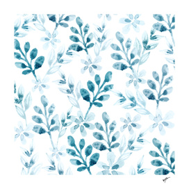 Watercolor Floral Pattern (Winter Version)