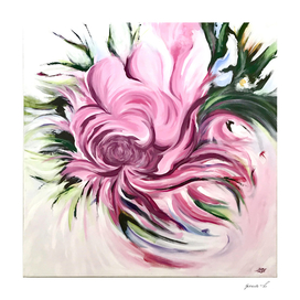Flower acrylic painting