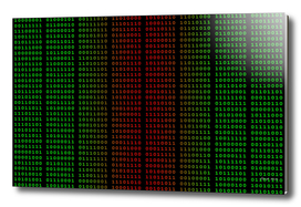 Binary Green and Red With Spaces