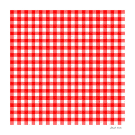 Gingham Red and White Pattern