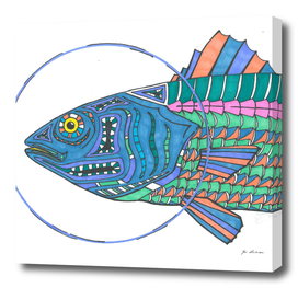'Bass' head- fish