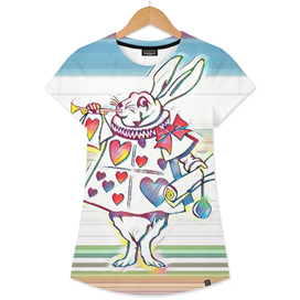 Rabbit Playing Bugle Multi-Color