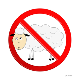Sheep Not Allowed Sign