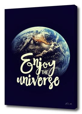 Enjoy the universe. letterring