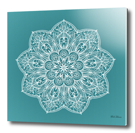 Blue and white Floral Mandala