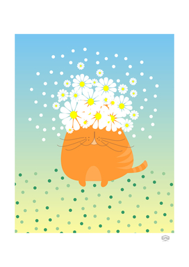 Cat&flowers