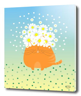 Cat&flowers