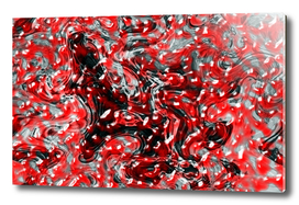 Red and Black Abstract Liquid Gore Pattern