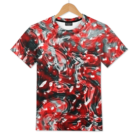 Red and Black Abstract Liquid Gore Pattern