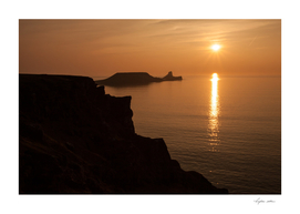 Worms Head sunset Gower
