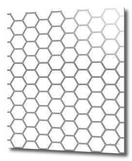 Geometric Honeycomb Pattern - Black #378