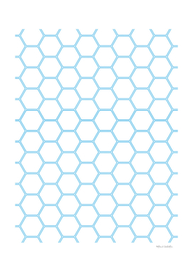 Geometric Honeycomb Pattern - Blue #370