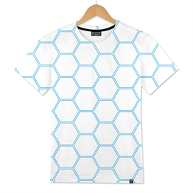 Geometric Honeycomb Pattern - Blue #370