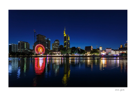 Frankfurt am Main - the capital of Germany at night