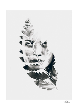 Portrait of woman(leaves)