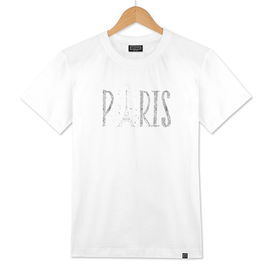 PARIS Typography | silver & white
