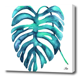 Watercolor Blue Palm2