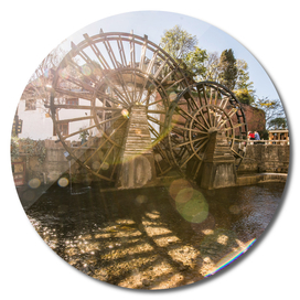 Old wooden water wheel