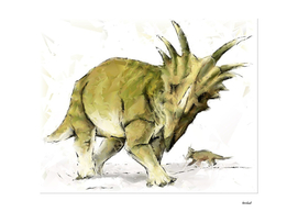 Abstract Styracosaurus Dinosaurs