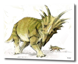 Abstract Styracosaurus Dinosaurs