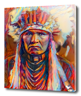 american indian brave face