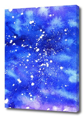 Watercolor Abstract Galaxy. Vertical Edition