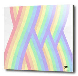 Rainbow geometric stripes