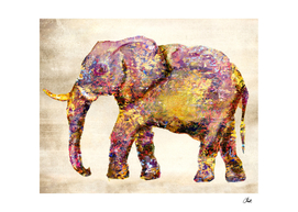 Elephant Collage Distressed