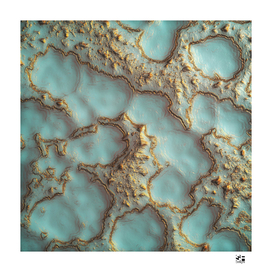 Aqua Coral Reef Abstract