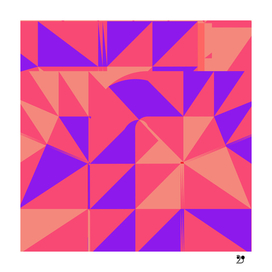 Geometric funny pop art pink