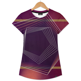 Purple geometric abstract Wine gold luxe
