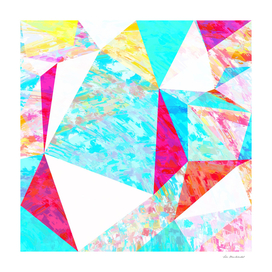 geometric triangle polygon pattern abstract in blue pink