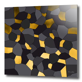 Gold grey and black mosaic