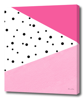 Pink leather with dots