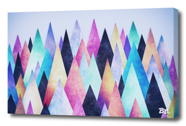 Colorful Abstract Geometric Triangle Peak Wood's