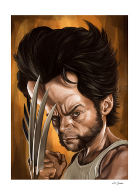 Hugh Jackman "Wolverine" caricature