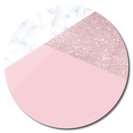 Rose gold marble and pink