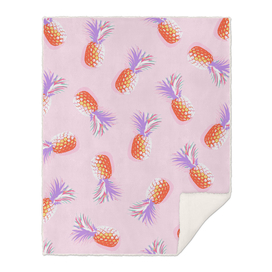 Tropical Pineapple Party Pattern - Pink and Violet