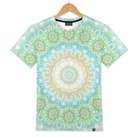 Earth and Sky Mandala in Light Green and Blue